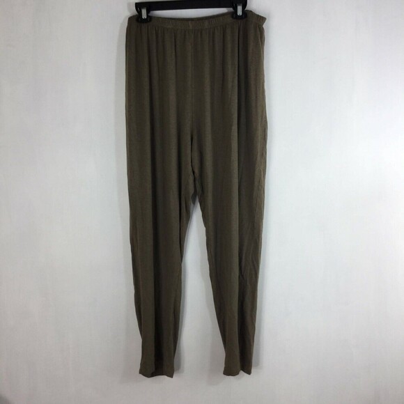 Bryn Walker Siro Rayon Pull On High Rise Stretch Slim Pants Brown Plus 2x NWT - Picture 1 of 7